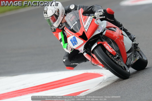 2010-05-08 Monza 0374 - La Roggia - Supersport - Free Practice - Andrea Boscoscuro - Honda CBR600RR